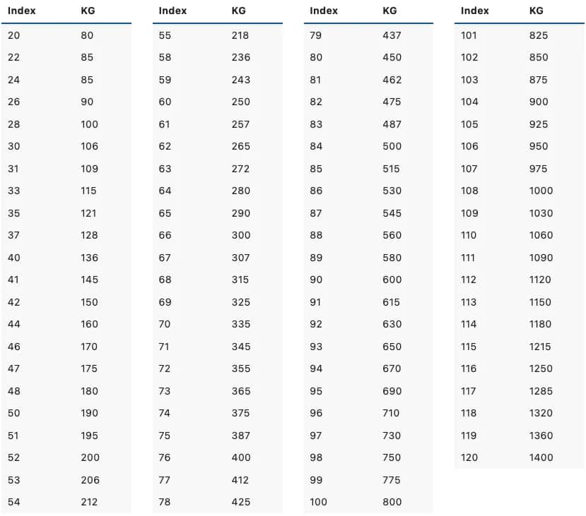 Der reifen traglastindex: So wählen Sie die richtigen Reifen aus